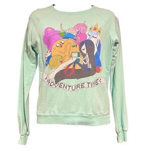 Cartoon Network Adventure Time Mint Pullover Sweatshirt Women’s XS